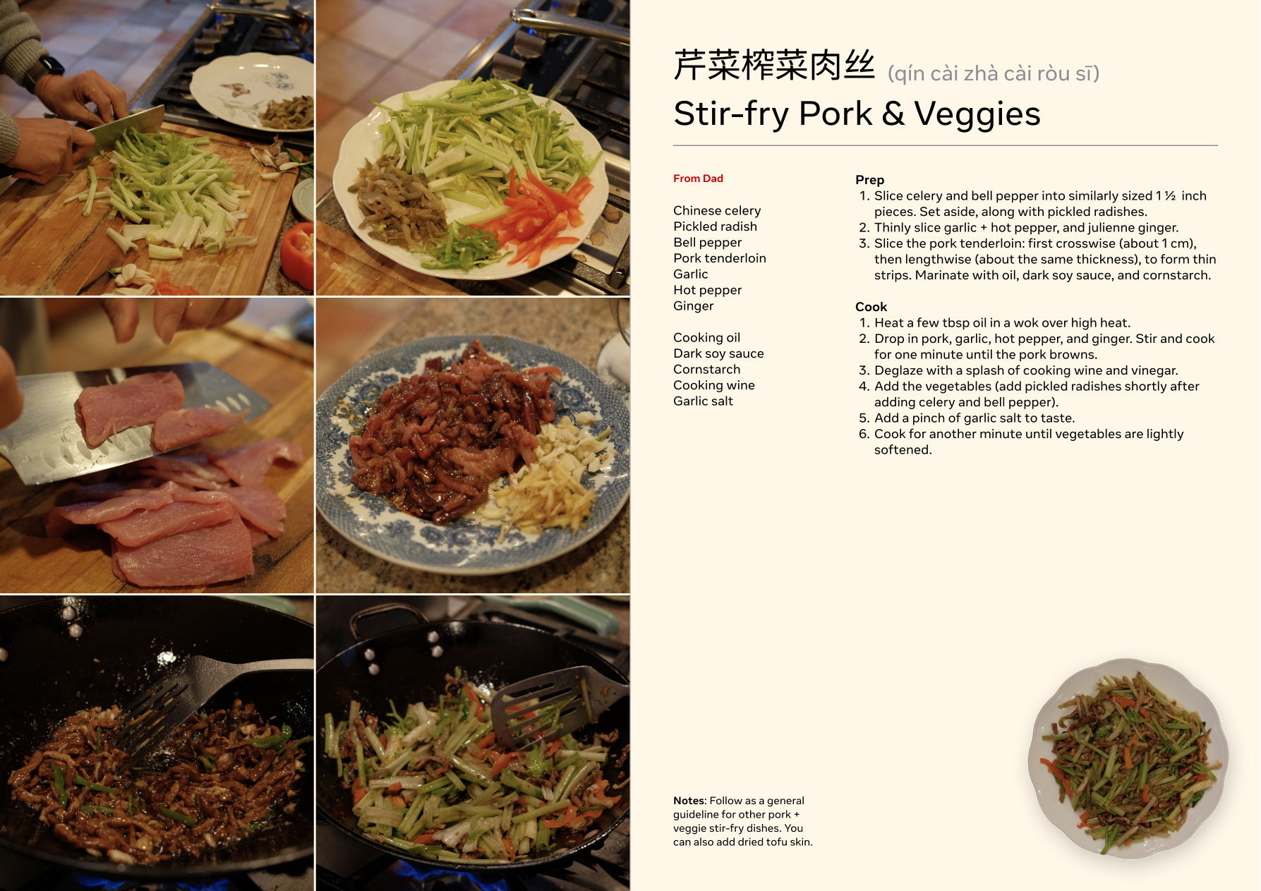 Cookbook page
