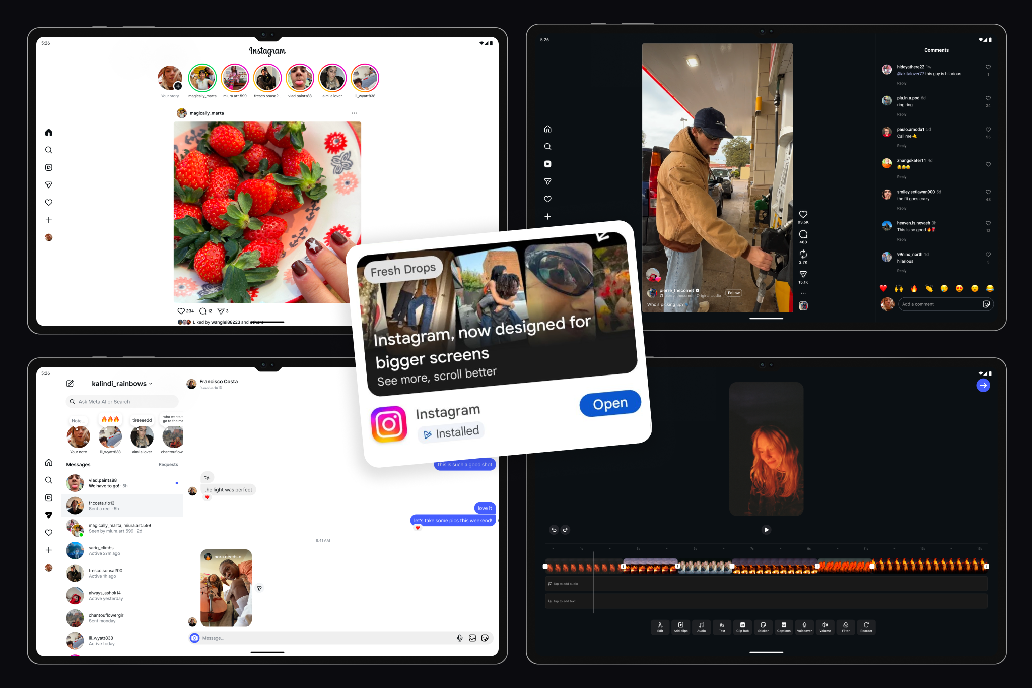 Android tablet experience collage