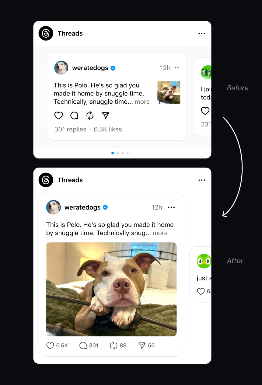 Threads x Instagram visual collage